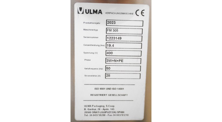 FM 305 — ULMA Packaging