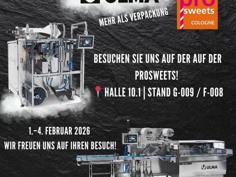 Verpackungslösungen für die Zukunft: ULMA Packaging auf der ProSweets Cologne 2026
