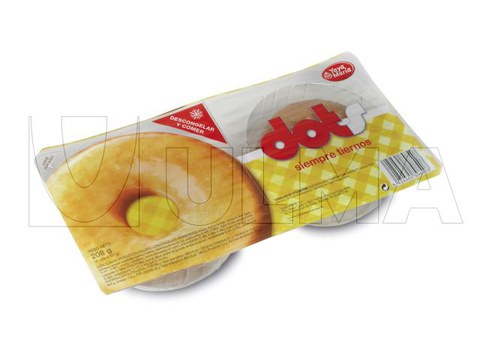 Donuts in Tiefziehverpackung aus Hartfolie unter modifizierter Schutzatmosphäre