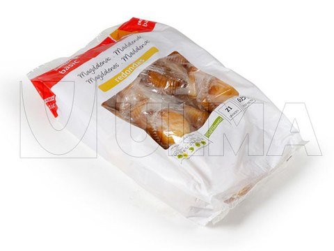Muffins in vertikaler Verpackung (vffs).