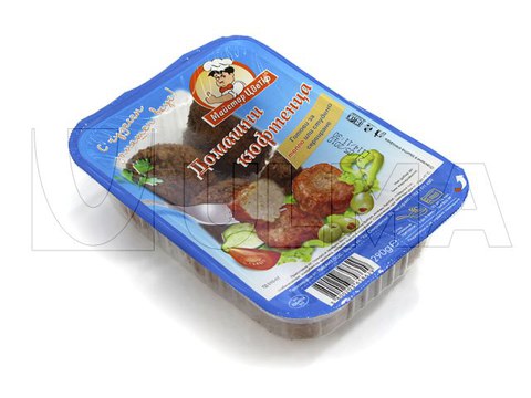 Fleischbällchen mit modifizierter Atmosphäre (MAP) in versiegelter Schale verpackt