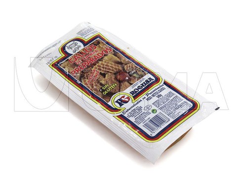 Gekochte Lebensmittel in Vakuumverpackung durch Tiefziehen in flexibler Folie