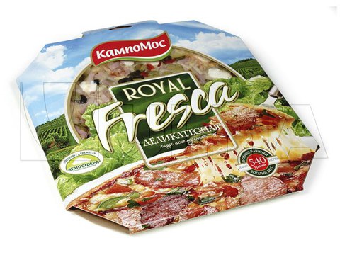 Frische Pizza mit modifizierter Atmosphäre (MAP) im Tiefziehverfahren verpackt