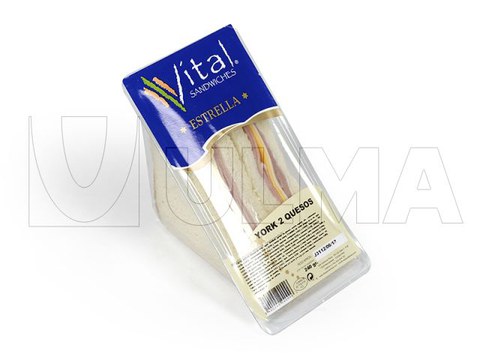 Sandwich im Tiefziehverfahren mit modifizierter Atmosphäre (MAP) verpackt