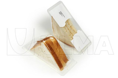 Sandwich in Tiefziehverpackung mit Hartfolie und modifizierter Schutzatmosphäre (MAP).