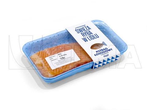 Frischer Lachs mit Schrumpffolie in Schlauchbeutel verpackt (BDF®)