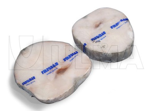 Gefrorene Fischportionen im Schlauchbeutel verpackt (hffs)