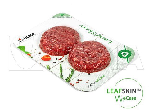 Hamburger in versiegelter LeafSkin(TM)- Schale, nachhaltige Lösung