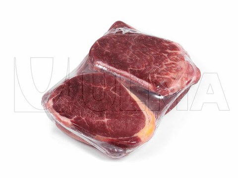 Fleisch in Tiefziehverpackung in Schrumpffolie