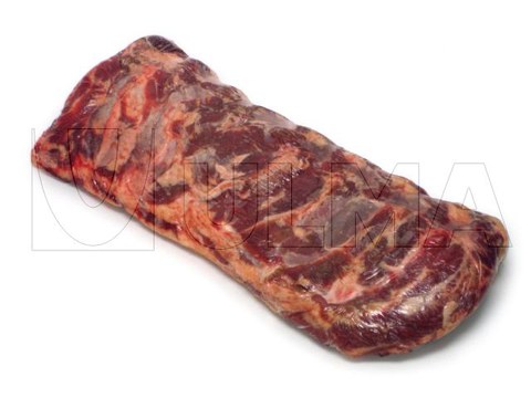 Frisch- oder Tiefkühlfleischblöcke verpackt in Polyolefinfolie.