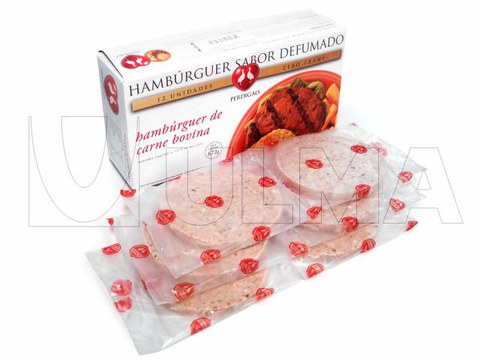 Gefrorene Hamburger in Schlauchbeutelverpackung