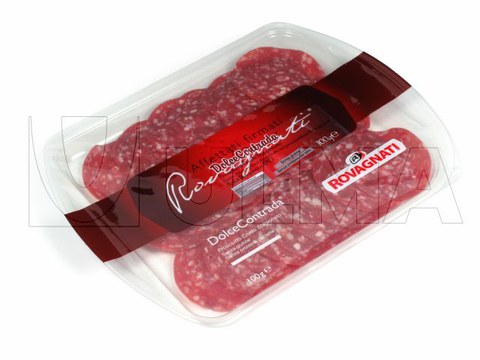 Geschnittenes Produkt verpackt in Tiefziehverpackung aus Hartfolie unter modifizierter Schutzatmosphäre