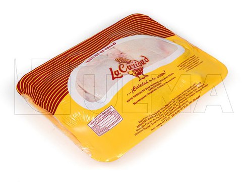 Hähnchenkeulen im Schlauchbeutel (hffs) verpackt mit Schrumpffolie (SES®)