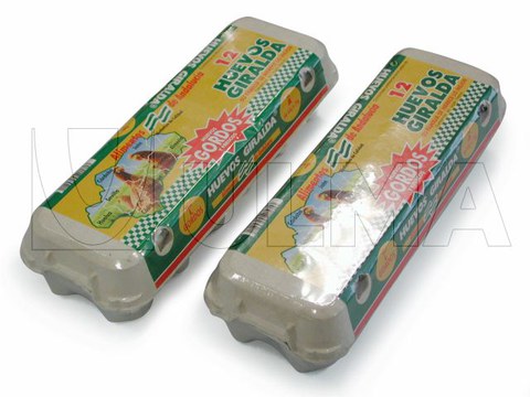 Eingeschweißte Eierkartons