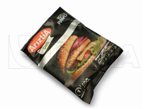 Truthahn-Burger-Verpackung im Schlauchbeutel (hffs) mit BOPP-Folie