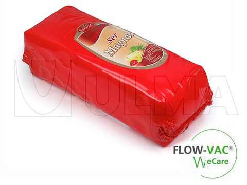 Käseblock in Flow Vac Verpackung