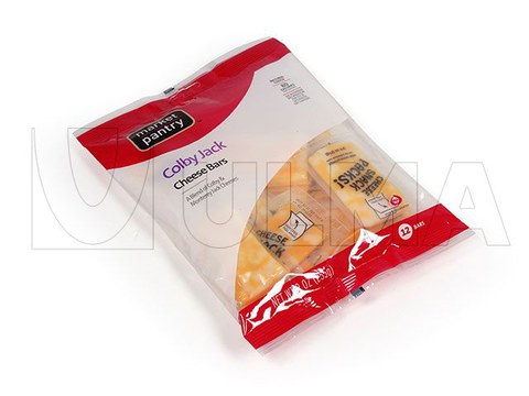 Minikäse in Tiefziehverpackung verpackt mit einer Vertikalmaschine (VFFS) in Mehrschichtverbundfolie.