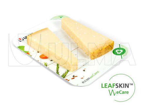Parmigiano-Reggiano-Käse in nachhaltiger LeafSkin(TM) Schalen-Lösung