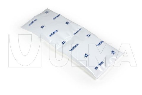 Gel verpackt mit einer Vertikalmaschine (VFFS) in LDPE Polyethylen-Schrumpffolie.