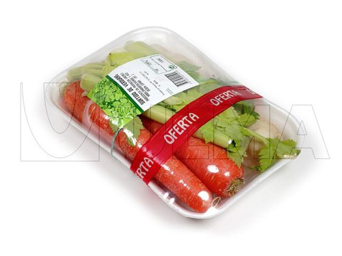 Frischgemüse-Schalenverpackung in Stretchfolie