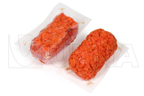 Gemüse in Tiefziehverpackung mit Weichfolie unter modifizierter Schutzatmosphäre (MAP).