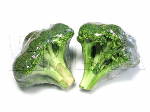 Verpackung von Brocoli in Stretchfolie