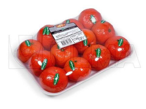 Mandarinen Schalenverpackung in Stretch-Folie