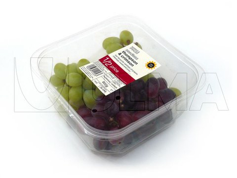 Trauben in versiegelter Schale mit perforierter Folie