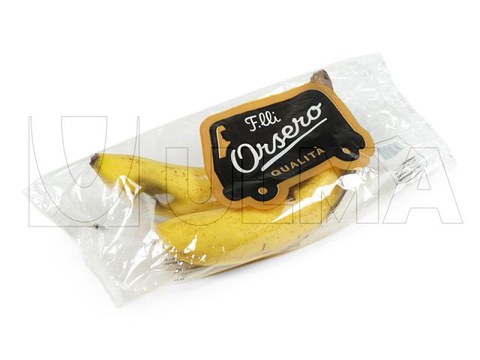 Schalenlose Bananen in Schlauchbeutel verpackt.