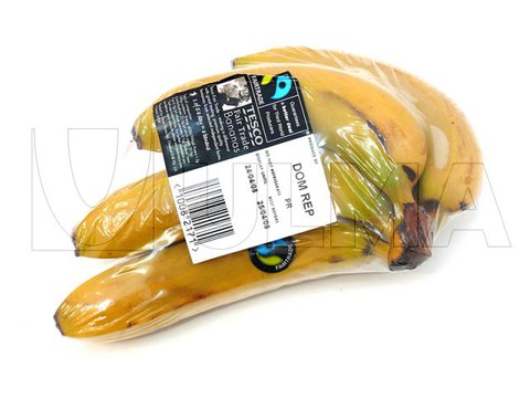 Schalenlose Bananenverpackung in Schlauchbeutelverpackung (hffs) mit Schrumpffolie